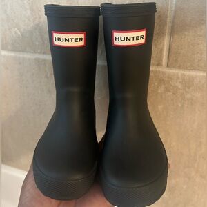 Kids Black Hunter Rain Boots